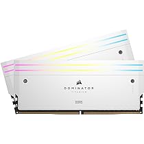 CORSAIR DOMINATOR TITANIUM RGB 96GB (48 GB X2) DDR5 6600MHZ WHITE